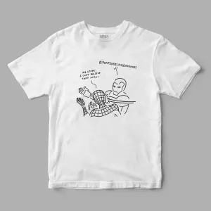 Tom Holland Spoiler Spiderman Tony Stark and Tom Holland Minimal Baskılı Tişört