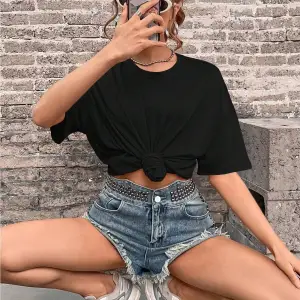 TOM & JERRY X Sloganlı ve Karikatür Grafikli Düşük Omuzlu Oversize Tişört