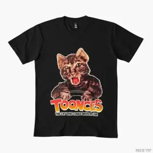Toonces Araba Sürübilen Kedi Erkekler Kadınlar Için T-shirt % 100% Pamuklu T Shirt Kısa Kollu