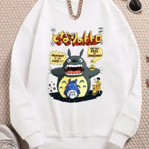 Totoro Studio Ghibli Köstebek Sokak Trend Tasarım Harajuku/Gotik Beyaz