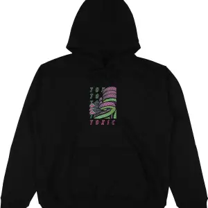 Toxic Siyah Oversize Unisex Kapüşonlu Sweatshirt Hoodie