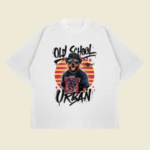 Trapdog Baskılı Oversize Unisex Pamuklu Nefes Alan Kalın Kumaşlı