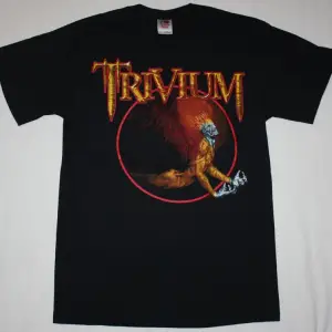 TRAPEZE 1970 NEW BLACK T-SHIRT ÖN VE ARAKA BASKILI