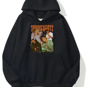 Travis Scott Butterfly Sweatshirt Hoodie Siyah