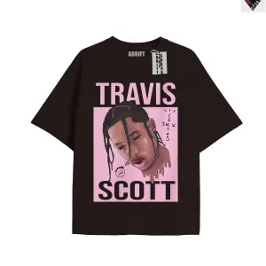 Travis Scott Siyah Oversize Unisex T-shirt