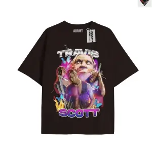 Travis Scott Siyah Oversize Unisex T-shirt