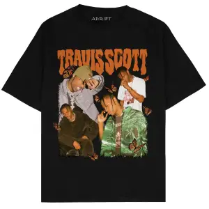 Travis Scott Siyah Oversize Unisex T-shirt