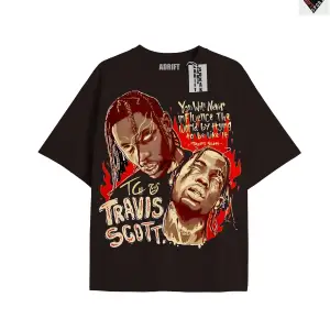 Travis Scott Siyah Oversize Unisex T-shirt