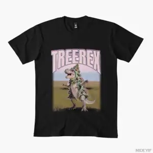 Tree Rex Noel T-shirt Erkekler Kadınlar Için % 100% Pamuk T Shirt Kısa Kollu Üstler 1215-2