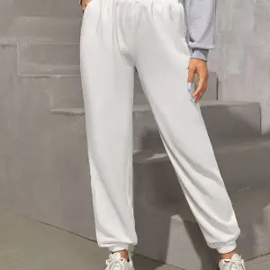 Trend Yüksek Bel Beyaz Joger Eşofman Altı