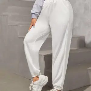 Trend Yüksek Bel Beyaz Joger Eşofman Altı