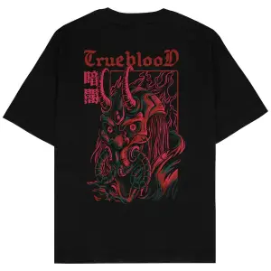 TrueBlood Siyah Oversize Unisex T-shirt