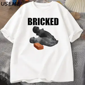 Tuğla Komik Kedi Dışarı Çıkmış T-shirt Kedi Meme TAptal Kediler Tshirt Yaz erkek Kısa 2930