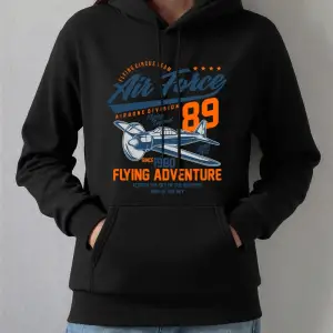 Uçan Macera Baskılar Hoodies Kadın Rahat Gevşek Tişörtü Kış Polar Sıcak Kazaklar Temelleri Ce