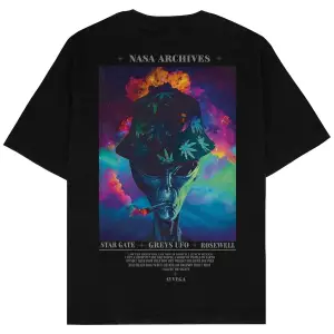 U.f.o Siyah Oversize Unisex T-shirt