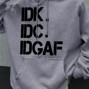 Umurumda Değil Komik Baskılı Kapüşonlu Üstler Erkek Günlük Giyim Moda Y2K Hoody Sonbahar Pola