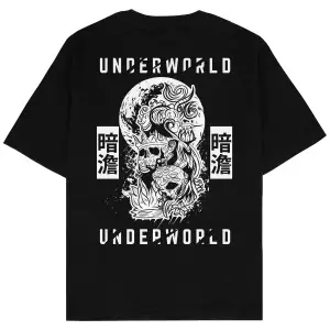 Underworld Siyah Oversize Unisex T-shirt