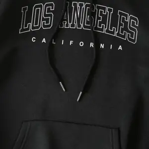 Unique----Unisex Beyaz Los Angeles Baskılı Kapüşonlu Oversize Sweatshirt