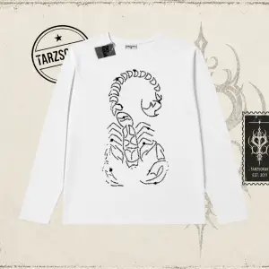 Unisex Akrep Biskilet Yaka  Long Sleeve Beyaz