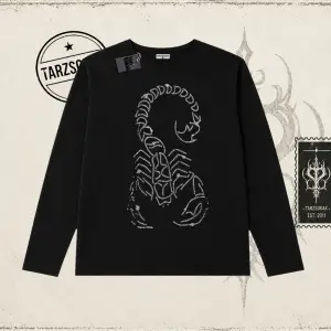 Unisex Akrep Biskilet Yaka  Long Sleeve Beyaz