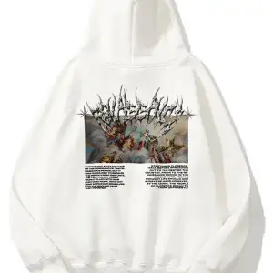 Unisex Angel Sweatshirt Hoodie Beyaz