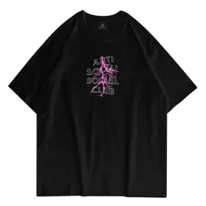 Unisex Anti Social Club Siyah Tshirt