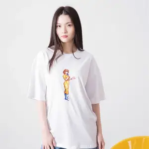 Unisex April Oneil Ninja Turtles Beyaz Tshirt