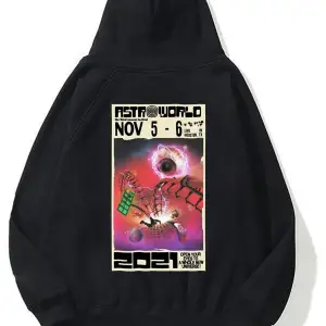 Unisex Astroworld 2021 Siyah Sweatshirt