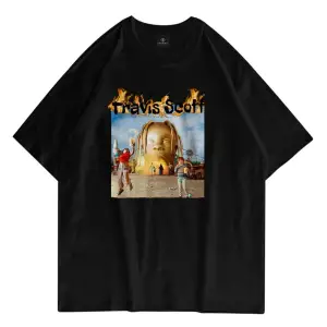 Unisex Astroworld Album Cover Siyah Tshirt