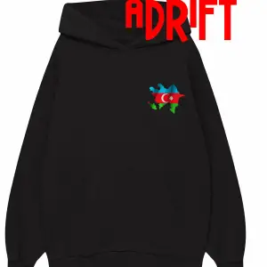 Unisex Azerbaycan 2 Özel Tasarım Swearshirt Hoodie Beyaz