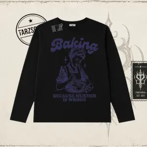 Unisex Baking Biskilet Yaka  Long Sleeve Beyaz