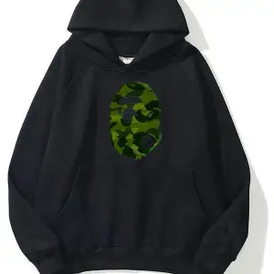 unisex Bape Baskılı oversize sweatshirt gri