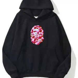 unisex Bape Baskılı oversize sweatshirt gri