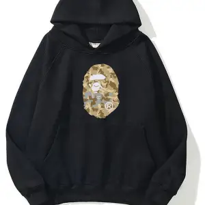 unisex Bape Baskılı oversize sweatshirt gri