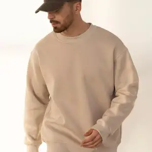 Unisex Basic Bisiklet Yaka Sweatshirt Gri