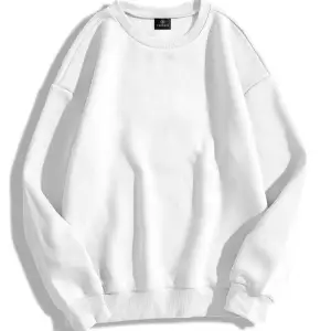 Unisex Basic Bisiklet Yaka Sweatshirt Trndz1418 Beyaz