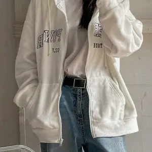 Ünisex Basic Slim Fit Kapüşonlu Fermuarlı Cepli Sweatshirt Bej Bej