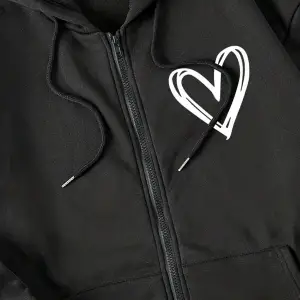 Ünisex Basic Slim Fit Kapüşonlu Fermuarlı Cepli Sweatshirt Nar Çiçeği Siyah