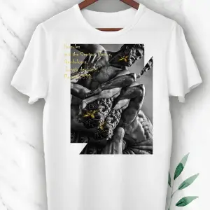 Unısex Baskılı Beyaz Tişört