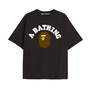 UNİSEX Bay Bape Desenli Siyah Yazlık T-shirt