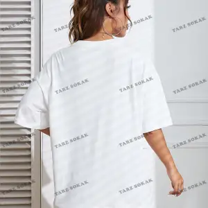 Unisex BAY  Çiçek Desenli Düşük Omuz Tişört KOD-1315