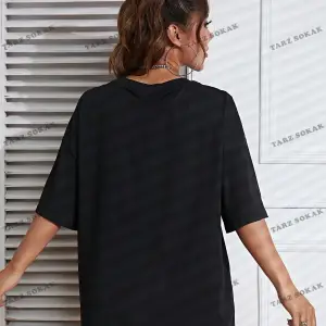 Unisex BAY  Çiçek Desenli Düşük Omuz Tişört KOD-1333