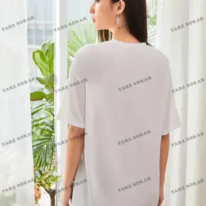 Unisex BAY  Damla Omuz Yazılı Nakışlı Üst KOD-1351