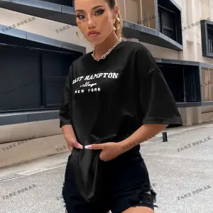 Unisex BAY  Damla Omuz Yazılı Nakışlı Üst KOD-1351