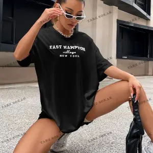 Unisex BAY  Damla Omuz Yazılı Nakışlı Üst KOD-1351