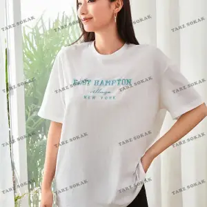 Unisex BAY  Damla Omuz Yazılı Nakışlı Üst KOD-1351