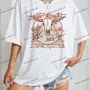 Unisex BAY  El Ve Kalp Baskılı Düşük Omuz Oversize Tişört KOD-1318