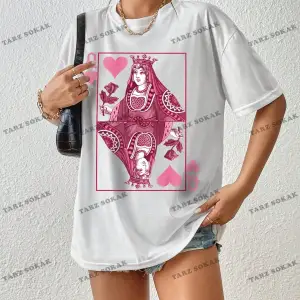 Unisex BAY  Goth Kadın Kafatası Desenli Damla Omuz T-shirt KOD-1366