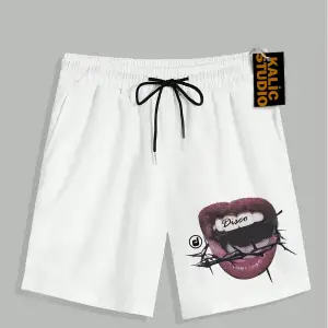 UNİSEX Bay Grillz Desenli Beyaz Yazlık ŞORT