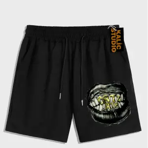 UNİSEX Bay Grillz Desenli Siyah Yazlık ŞORT